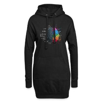 Cerveau équilibré : la logique rencontre l’art - Sweat-shirt à capuche long Femme - noir - Devant