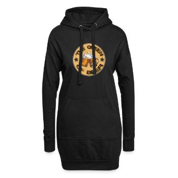 Die Königin des Bieres T-Shirt - Hoodie-Kleid - Schwarz - Vorne