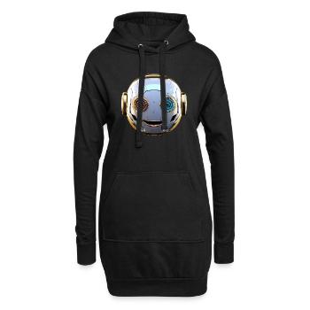 Tête de robot pour tous les amateurs de science-fiction et de technologie - Sweat-shirt à capuche long Femme - noir - Devant