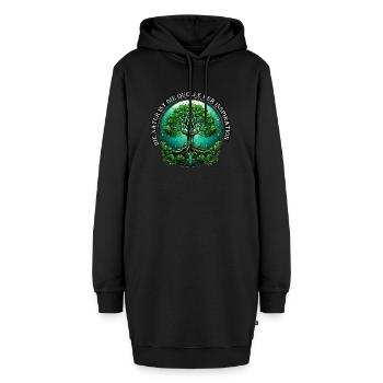Natur Quelle der Inspiration - Hoodie-Kleid - Schwarz - Vorne - AI Model Female 172 light (172cm)