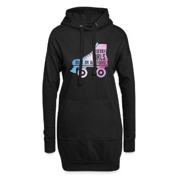 Derby Girls Do It On All Fours Roller Derby Skatin - Sweat-shirt à capuche long Femme - noir - Devant