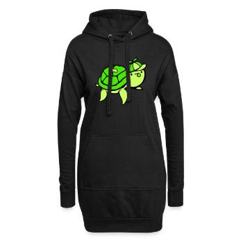 Wasserschildkröte Kind Teenager Cap Kaugummiblase - Hoodie-Kleid - Schwarz - Vorne