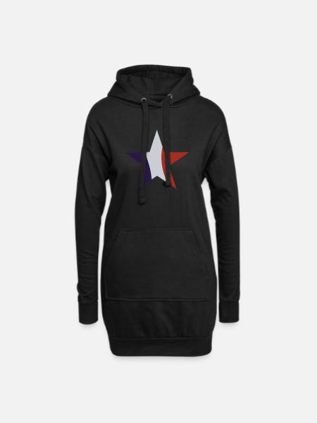 star france - Hoodie Dress - black