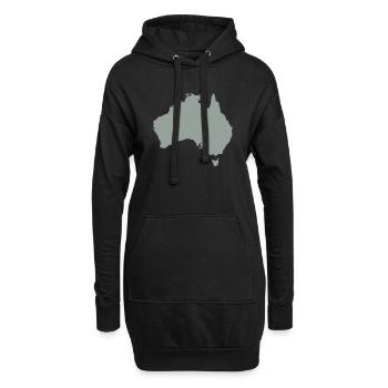 Australien - Hoodie-Kleid - Schwarz - Vorne