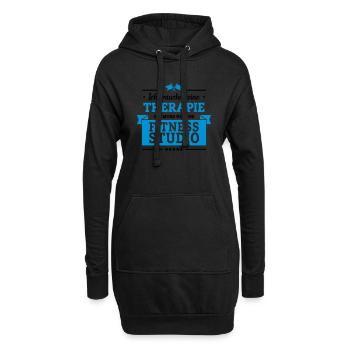 Nur ins Fitnessstudio - Hoodie-Kleid - Schwarz - Vorne