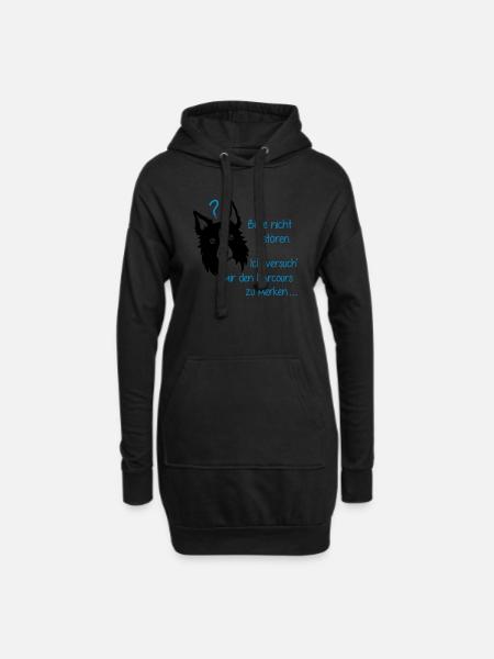im Agi-Parcours... - Hoodie-Kleid - Schwarz