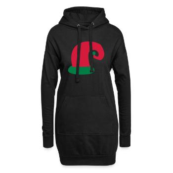 Weihnachtsweihnachts lockig kleine Elf Hut - Hoodie-Kleid - Schwarz - Vorne