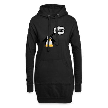 Penguins - Haaa? - Sweat-shirt à capuche long Femme - noir - Devant