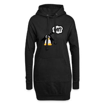 pinguine wtf - Hoodie-Kleid - Schwarz - Vorne