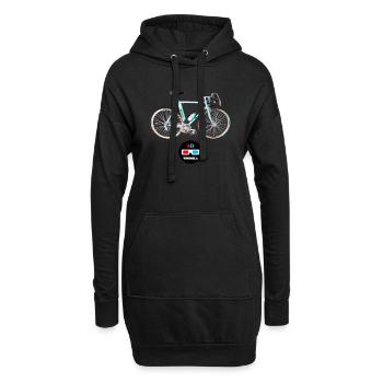 Vintage - Bianchi 3D - Hoodie-Kleid - Schwarz - Vorne