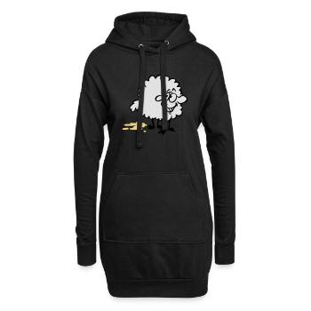Piss Schaf - Hoodie-Kleid - Schwarz - Vorne