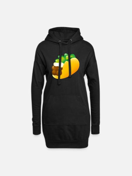 Smiley Tacco - Hoodie-Kleid - Schwarz