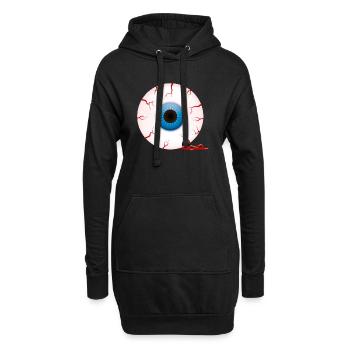 Smiley Halloween Eye - Hoodie-Kleid - Schwarz - Vorne