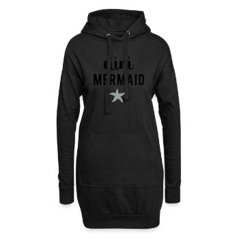 Mini Mermaid - Sweat-shirt à capuche long Femme - noir - Devant