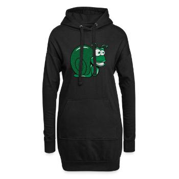 Escargot drôle drôle - Sweat-shirt à capuche long Femme - noir - Devant