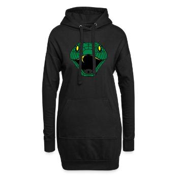 snake_002 - Sweat-shirt à capuche long Femme - noir - Devant