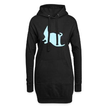 Raie Manta - Sweat-shirt à capuche long Femme - noir - Devant