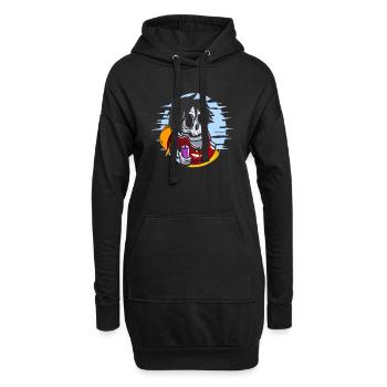 crâne de pirate se détendre - Sweat-shirt à capuche long Femme - noir - Devant