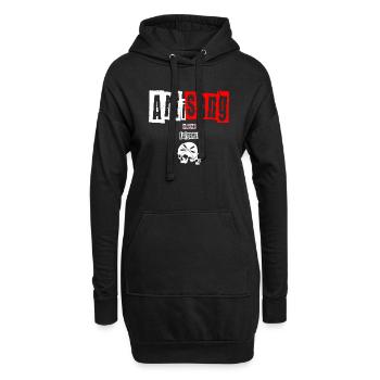 "Artisang" tatoueur - Sweat-shirt à capuche long Femme - noir - Devant