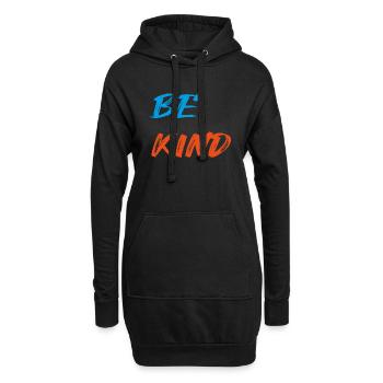 SEIEN SIE FREUNDLICHE PHRASEN MOTIVIEREND - Hoodie-Kleid - Schwarz - Vorne