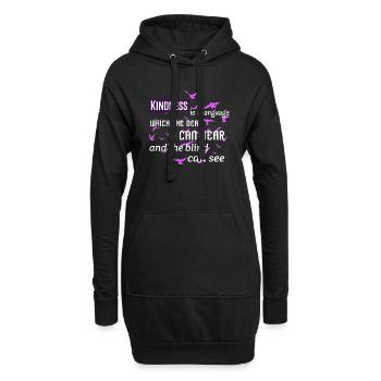 Freundlichkeit ist eine Sprache.. Mark Twain Freundlichkeit Zitat - Hoodie-Kleid - Schwarz - Vorne