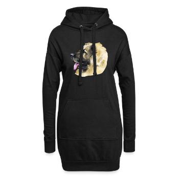 Caucasien Ovcharka Propriétaire de chien Amoureux des chiens - Sweat-shirt à capuche long Femme - noir - Devant
