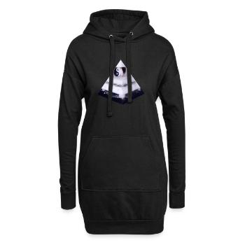 Pyramide de l’unité de polarité - Sweat-shirt à capuche long Femme - noir - Devant