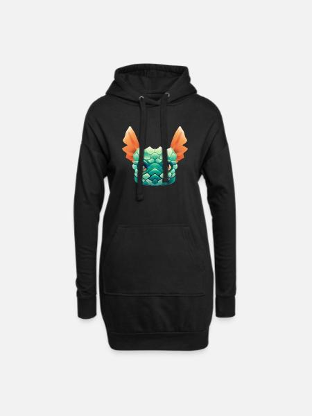 Dragonhead - Hoodie Dress - black