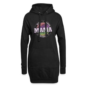 Mama die Legende - Hoodie-Kleid - Schwarz - Vorne