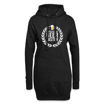 Professioneller Bierverkoster - Hoodie-Kleid - Schwarz - Vorne
