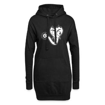 Le drôle bizarre imaginatif Sägofant - Sweat-shirt à capuche long Femme - noir - Devant