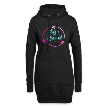 Turnaround - Hoodie Dress - black - Front