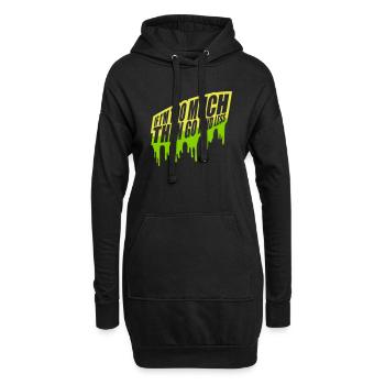 if im too much - Hoodie-Kleid - Schwarz - Vorne