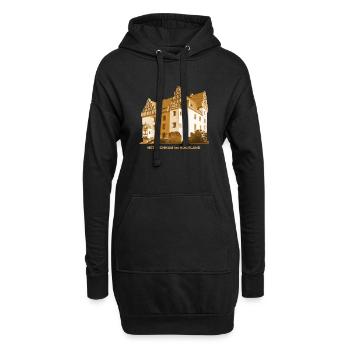 Château de Netzschkau Vogtland Saxe - Sweat-shirt à capuche long Femme - noir - Devant