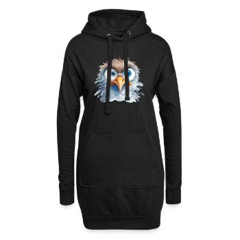 Aquarelle d’aigle Aquarelle - Sweat-shirt à capuche long Femme - noir - Devant
