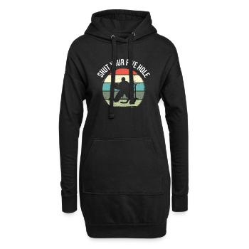 Eishockey Hockey Vintage Hockeyschläger Sprüche - Hoodie-Kleid - Schwarz - Vorne