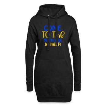 Venez du côté mathématique, nous avons pi, jour Pi, 14 mars - Sweat-shirt à capuche long Femme - noir - Devant