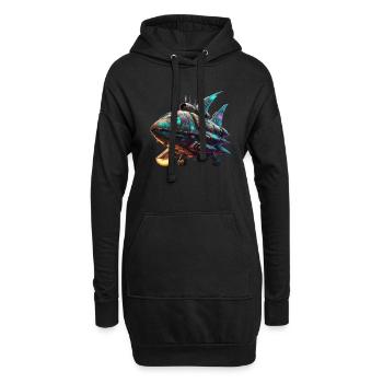 Astronef - Sweat-shirt à capuche long Femme - noir - Devant