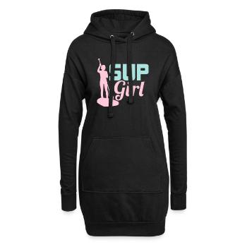 SUP Girl Stand Up Paddle Board - Sweat-shirt à capuche long Femme - noir - Devant