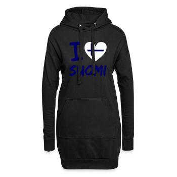 J’adore finland suomi - Sweat-shirt à capuche long Femme - noir - Devant