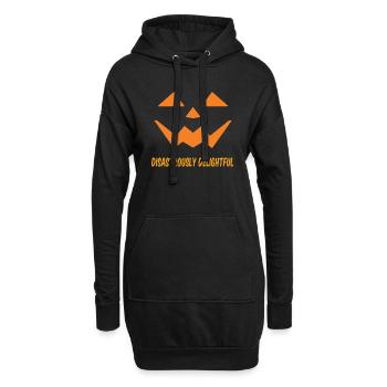 Halloween Kürbis Jack O Laterne gruselige Kürbisse - Hoodie-Kleid - Schwarz - Vorne