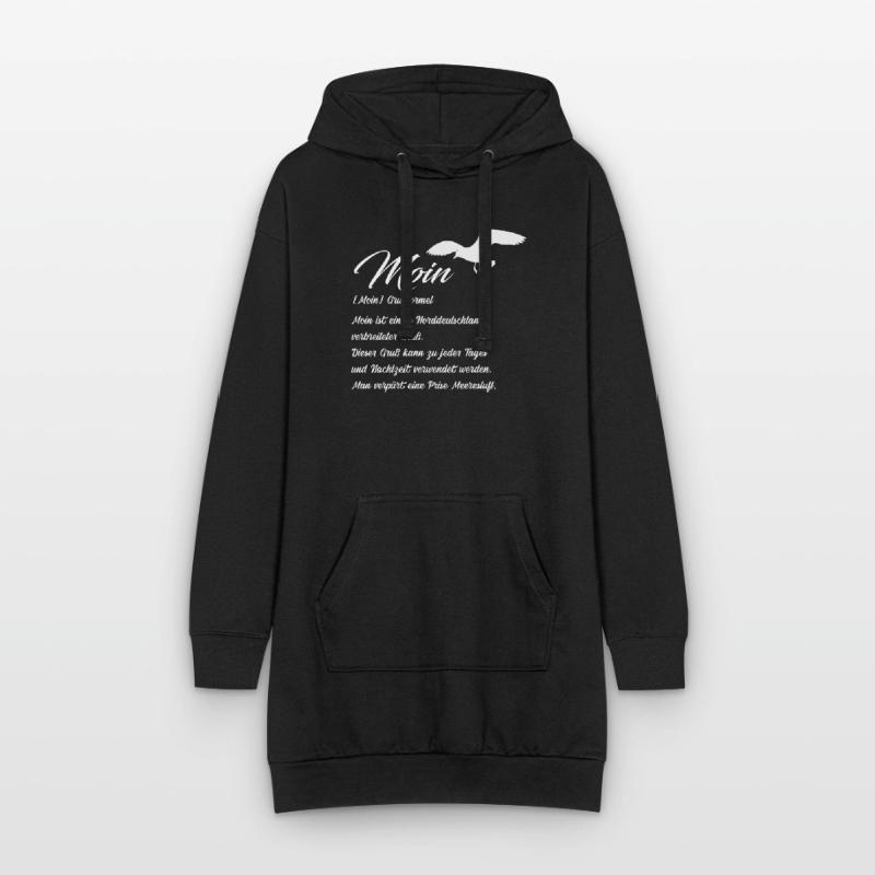 Moin Definiton Geschenk Idee mit Möwe Hoodie-Kleid