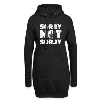 Sorry Not Sorry. Ironisches und Lustiges Design - Hoodie-Kleid - Schwarz - Vorne