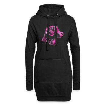 NOVA SCOTIA DUCK TOLLING RETRIEVER Porträt rosa - Hoodie-Kleid - Schwarz - Vorne