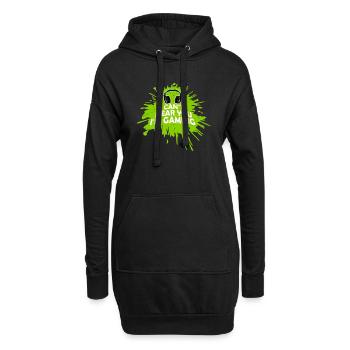 Can't Hear You I'm Gaming Lustiger Gamer Spruch - Hoodie-Kleid - Schwarz - Vorne