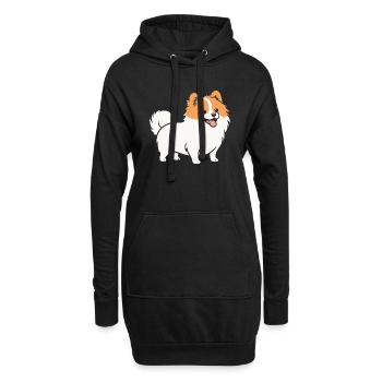 Spitz - Hoodie-Kleid - Schwarz - Vorne