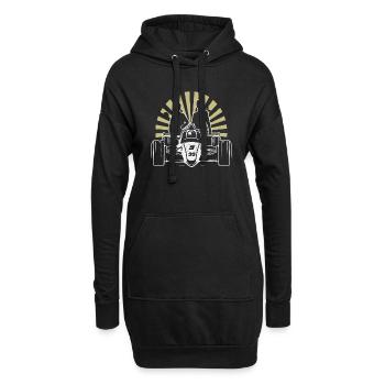 Retro Vintage Formula Racing - Hoodie Dress - black - Front