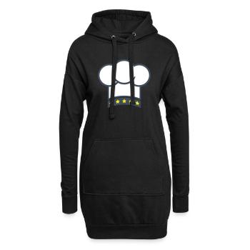Chapeau de chef 5 étoiles Kitchen Master Chef Cool - Sweat-shirt à capuche long Femme - noir - Devant