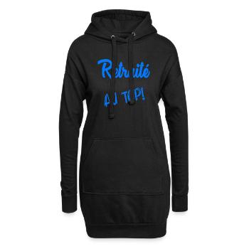 RETRAITE. RETRAITE. RETRAITEE. RETRAITE. - Sweat-shirt à capuche long Femme - noir - Devant