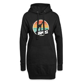 Vamos Retro Taekwondo - Hoodie-Kleid - Schwarz - Vorne